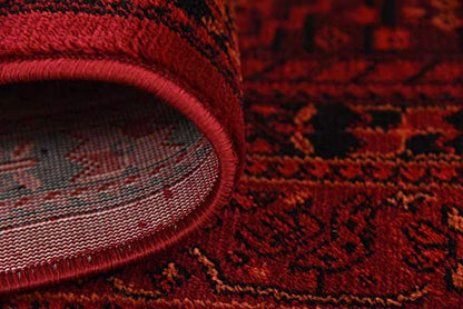 Unique Loom Tekke Collection Area Rug - Sheibani (4' 1" x 6' 1" Rectangle Red/Black) - size: 4' x 6' (Rectangular)