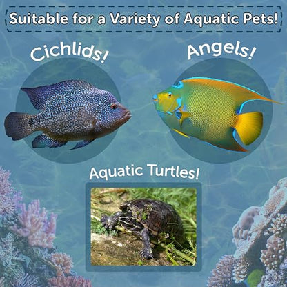 Red Shrimp, Freeze Dried 3/8" to 1/2" Floating Red River Shrimp for Cichlids, All Tropical Fish, Koi & Pond Fish, Aquatic Turtles, Reptiles, Rodents 1oz Canister