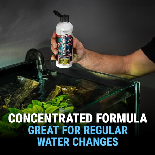 Fritz Complete – Concentrated Water Conditioner/Tap Water Dechlorinator, Instantly Detoxifies Chlorine, Chloramines, Heavy Metals, Ammonia, Nitrite/Nitrates, for Fresh and Saltwater (8 oz) - size: 8-Ounce