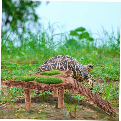 BESPORTBLE Turtle Basking Platform for Reptiles Durable Aquarium Landscape Decoration Multi-Functional Climbing Ramp Easy Access for Turtles and Frogs Water-Resistant Resin Design