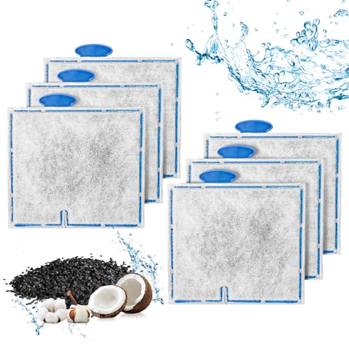 6 Pack Replacement Filter Cartridges Medium for Zilla Turtle Filter, Turtle Tank Filter Cartridges Compatible with Zilla Internal Filter 20G and Small Basking Platform Filter 20G, 09830
