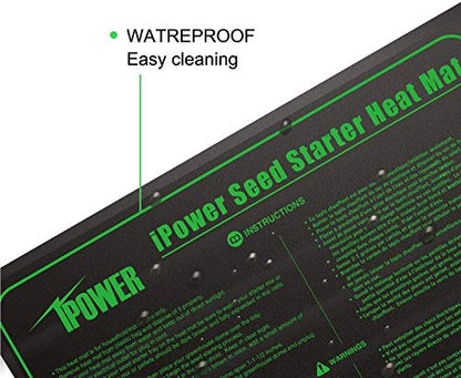 iPower GLHTMTM-A 20" x 20" Waterproof Durable Seedling Heat Mat Warm Hydroponic Plant for Indoor Gardening Germination Starting, black - size: 20" x 20", style: Heat Mat