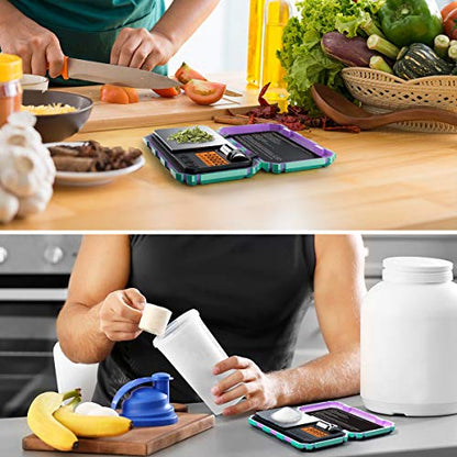 (Upgradaed) AMIR Digital Mini Scale, 200g /0.01g Pocket Scale, 50g Calibration Weight, Electronic Smart Scale, 6 Units, LCD Backlit Display, Tare, Auto Off, Stainless Steel (Battery Included) - color: Mint Green