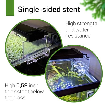 Set of 2 Clear Acrylic Fish Tank LED Light Holder Aquarium Lamp Hanging Aquarium Fixtures Support Stands Box Aquatic Fish Tank Lighting Tools 2PCS