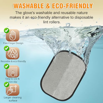 Pet Hair Removal Glove for Cats & Dogs, Upgraded Five-Finger Electrostatic Pet Hair Remover Glove, Reusable Tool for Couch, Carpet, Laundry & Car Seat - color: Pet Hair Removal Glove for Cats & Dogs