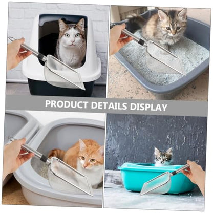 balacoo Reptile Litter Scoop Stainless Steel Sifting Shovel 1.5x1.5mm for Cat Litter and Small Pet Waste Cleaning in Terrariums and Indoor Use