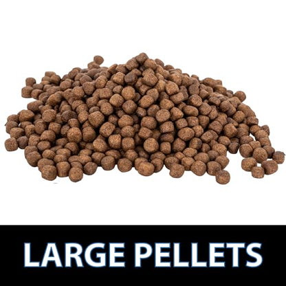 CrystalClear Platinum Fish Food Floating 5mm Pellets, 17.6 lbs | For Koi & Goldfish, premium nutrition to boost growth, color, and wellness in backyard ponds & water gardens - size: 17.6 Pound (Pack of 1)