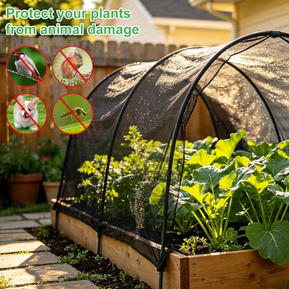 Patio Mosquito Netting, Black 9.8FT×18FT Garden Mesh Netting,Garden Mosquito Net for Plants,Fruits and Vegetables to Repel Flies,Insects & Birds,Mosquito Mesh Screen for Outdoor,Patio,Balcony,Terrace