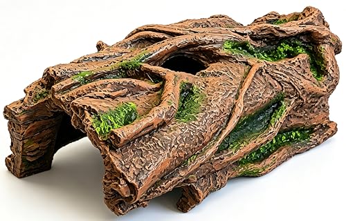 XL Reptile Hide Cave – Aquarium Decor for Snake & Gecko - size: Extra Large