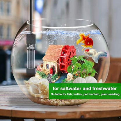 Small Submersible Aquarium Heater, Adjustable Mini Fish Tank Heater 25W 50W 100W 150W with External Temperature Controller, Digital Display, for 5/10/20/30 Gallons (150W)