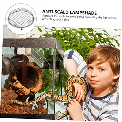 Efficient Heat Dissipation Reptile Heating Lamp Shade 5.5 Inch -Scald Mesh Cover for Reptile Lamp Bulb