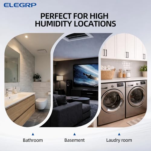 ELEGRP Humidity Sensor Switch for Exhaust Fan, Bathroom Moisture Control, Automate Ventilation, Air Circulation, Ground Wire Required, Single Pole, White, 2 Pack - style: Fan Control Only