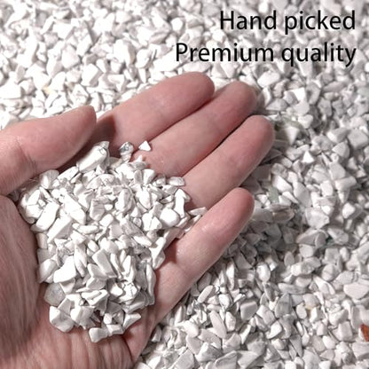 Howlite Chips Bulk 1lb, 1200+ Pieces, 5-8mm Natural Gemstones - color: Howlite, size: 1LB