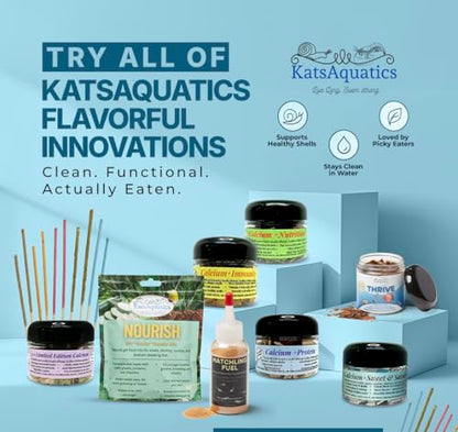 Nourish Snello Powder - for Snails, Shrimp, Plecos, Turtles - Complete Diet - Real Veggies & Proteins - NO Fillers - Easy to Make - No Bad Smell - USA Biologist Made.