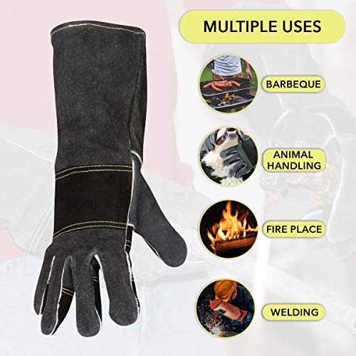 Suse's Kinder Protective Gloves, Professional Animal Handling for Dog Cat, Falconry Parrot - size: Medium