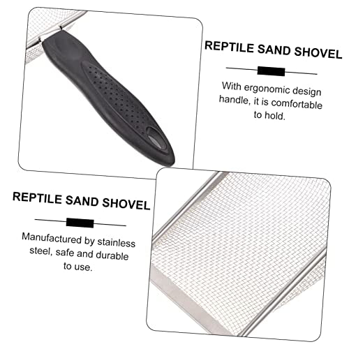 1pc Stainless Steel Reptile Sand Scoop Fine Mesh for Litter Cleaning Terrariums and Aquariums for Tortoise Snake and Bearded Dragon Substrates