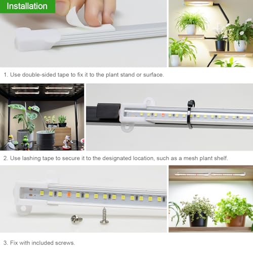 Wiaxulay 8in Grow Lights for Indoor Plants, Full Spectrum Plant Light Strip | 112 LEDs Under Cabinet Grow Lamp with 6/12/16 H Timer, 3 Lighting Modes, Ideal for Plant Stand, Shelf, Seed Starting 2 Pack - size: 2 Pack