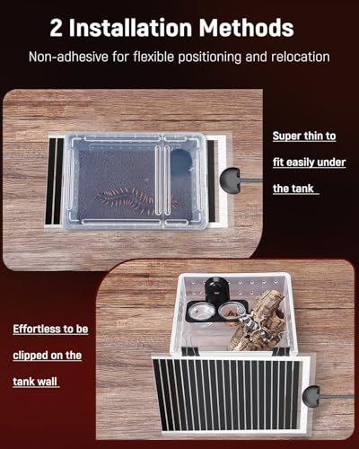 Pawfly 14 W Reptile Heat Pad with Thermostat 11 x 5.9 Inch Reptile Heating Pad Under Tank Terrarium Reptile Heat Mat for Turtles Frogs Snakes Lizards Geckos Hermit Crabs & Spiders - size: 14 W (11 x 5.9 Inch) with Controller