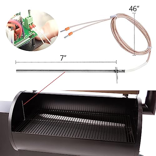 Digital Thermostat Pro Controller Compatible with Traeger Wood Pellet Grills, Traeger Grill Replacement Parts Upgrade Control Board Panel Temperature Thermometer, with RTD Probe Sensor