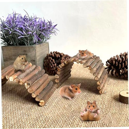 Reptile Bridge 5x9 Inch Safe Willow Branches Guinea Pig Ramp Anti-Bite Guinea Pig Hideout Climbing Ladder for Ferrets Chinchillas Hedgehogs Tortoise, L - color: L