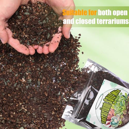 Doter Terrarium Potting Soil Mix 2qt, Custom Made for Terrariums, Perfect for Vibrant Miniature Gardens - size: 2qt