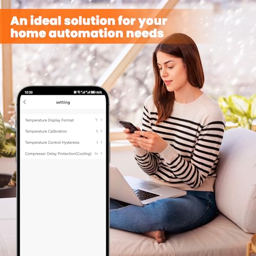 New Generation! Briidea Smart WiFi Temperature Control Outlet Compatible with Alexa Google Assistant, Perfect for Households Greenhouses Reptile Enclosures Incubators, 110V/16A - style: WiFi model
