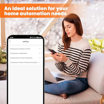 New Generation! Briidea Smart WiFi Temperature Control Outlet Compatible with Alexa Google Assistant, Perfect for Households Greenhouses Reptile Enclosures Incubators, 110V/16A - style: WiFi model