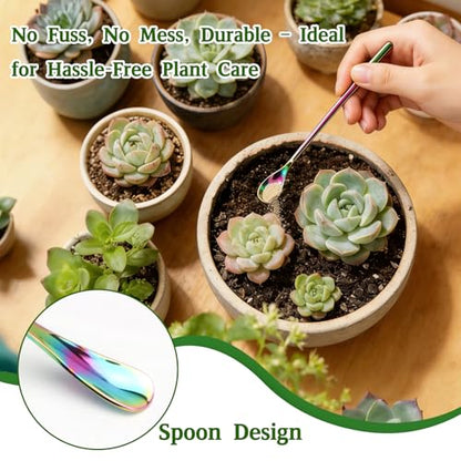OLIISS Stainless Steel Reptile Feeding Tongs and Spoon Set - 10.6" Straight & Curved Tweezers for Aquariums & Crafts - Feeder Tools for Bearded Dragons & Lizards - Terrarium Tank Supplies - size: 10.6"(with Spoon)