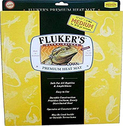 Fluker's Premium Heat Mat for All Reptiles and Amphibians, Medium 11"x11" - size: Medium (11x11-Inch, 12-Watts)