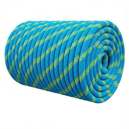1/2 Inch Arborist Rigging Rope (300 Ft) - ASTM F2116 Certified (9,000 lbs MBS / 900 lbs SWL) - Static Polyester Bull Rope for Tree Climbing, Nautical Rigging & Swings (Blue) - size: 1/2IN x 300 FT, style: Blue Fluorescent Green