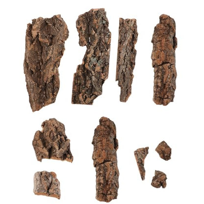 Toyvian Natural Cork Bark Flats Rounds, Organic Reptile Hide Basking Platform Bioactive Terrarium Wood Decor for Bearded Dragons Geckos Hermit Crabs