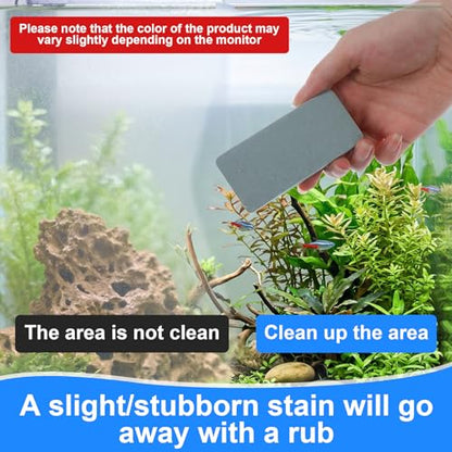 5Pcs Double Sided Aquarium Sponge Brush, Aquarium Glass Sponge | Dual-Action Fish Tank Glass Scraper and Sponge, Handheld Non-Scratch Cleaning Pad for Small Glass Aquarium Maintenance