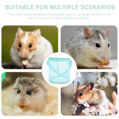 Luxshiny Portable Outdoor Small Animal Carrier Breathable Cloth Guinea Pig Rat Hamster Bag with Shoulder Strap for Travel and Daily Use