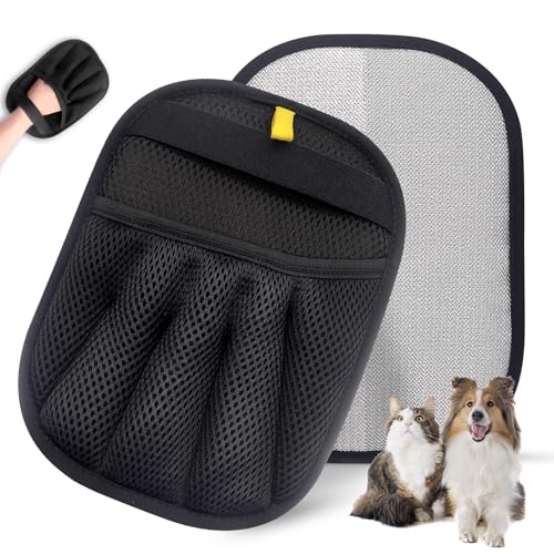 Upgraded Pet Hair Removal Gloves with Snug Elastic Wrist – Electrostatic Five-Finger Reusable Fur Remover for Cats & Dogs, Effortless Cleaning Tool for Couch, Carpet, Clothing & Car Seats