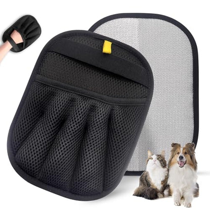 Upgraded Pet Hair Removal Gloves with Snug Elastic Wrist – Electrostatic Five-Finger Reusable Fur Remover for Cats & Dogs, Effortless Cleaning Tool for Couch, Carpet, Clothing & Car Seats