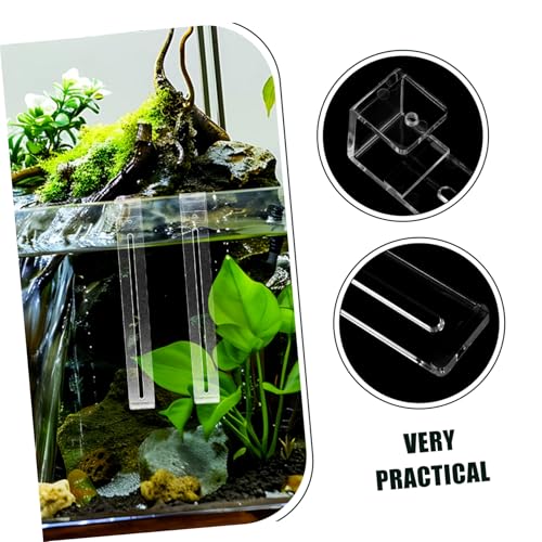 Sosoport Reptile Tank Hooks 2pcs Aquarium Hangers Adjustable Climbing Ramps Fish Tank Accessories