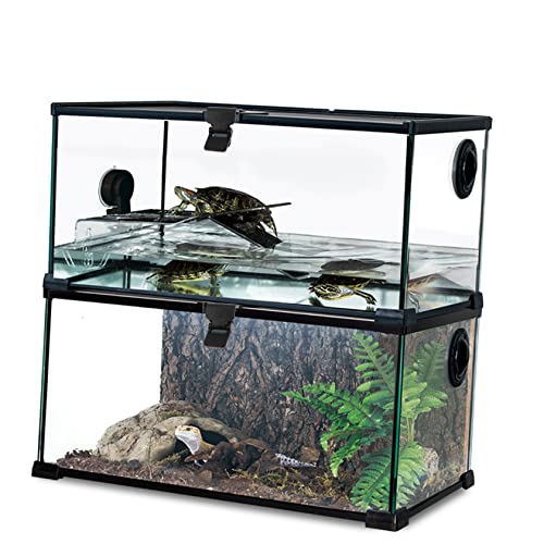 Turtle Terrarium Buckle Reptile Tank Lock Clips Anti-Escape Latch for Feeding Box Aquarium Lid Lock for Amphibious and Rain Forest Tanks Easy Install Set of 4