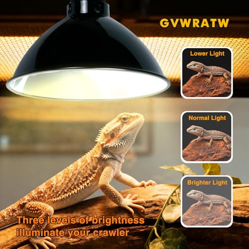 8.5-inch Standard Lamp Dome for Reptile Heating Lamps, Ceramic Heat Emitters, Max 200W for Bearded Dragons, Turtles, Snakes and Lizards, E26 Base