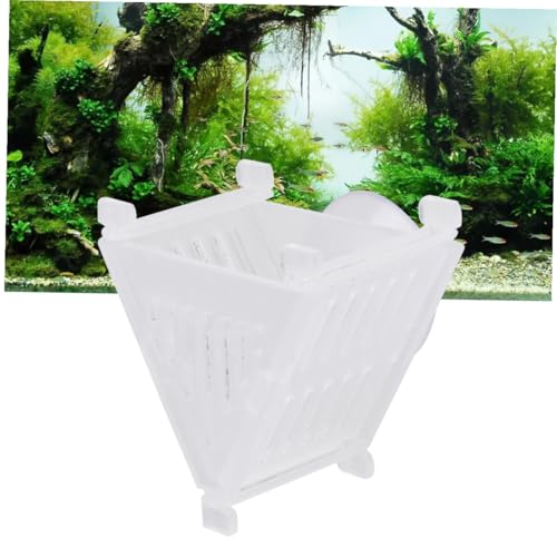 Luxshiny Automatic Aquarium Feeder Red Feeding Cup Acrylic Shrimp Feeder Tool for Fish Tanks Red Worm Food Dish, Suitable for Aquatic Pets and Shrimp Feeding