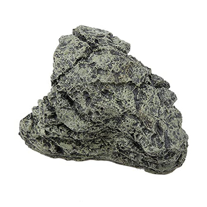 Reptile Rock Hide Cave, 1.6 in Inner Diameter, Small | Simulation Stone Appearance, Aquarium Habitat Decoration, Lizard Turtle Amphibian Enclosure, Tortoise Habitat Accessory - size: 3.5 x 2.8 x 1.6 in