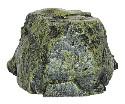 Rock Hide Cave for Reptiles, Amphibians Rock Den - Terrarium & Aquarium Decor, Great for Bearded Dragons,Lizards,Snakes,Turtles,Geckos,Frogs,Small Animals - Large Size - style: Medium Size ( Green )