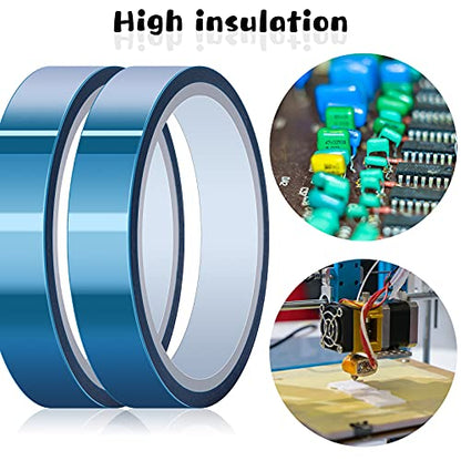Outus 6 Rolls 25mm High Temperature Tape Heat Vinyl Press Tape Heat Resistant Sublimation 3D Printing for Transfer Electronics Masking - size: 25 mm