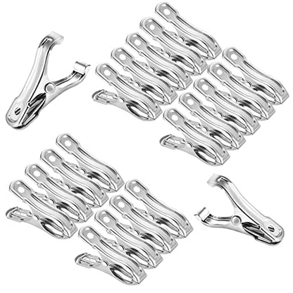 20Pcs Garden Clips for Netting, 2 Inch Metal Greenhouse Clamps | Stainless Steel Body,Strong Spring Grip Fits 3/8 to 3/4 Inch Poles, Securing Netting, Shade Cloth and Plant Covers to Frames - style: 20Pcs