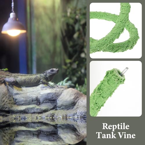 DECHOUS Artificial Climbing Vine for Reptile Tank, 1 Meter Fake Tree Branch Ornament, Aquarium Landscaping Decoration for Geckos, Lizards, Crabs, and Terrarium Habitat