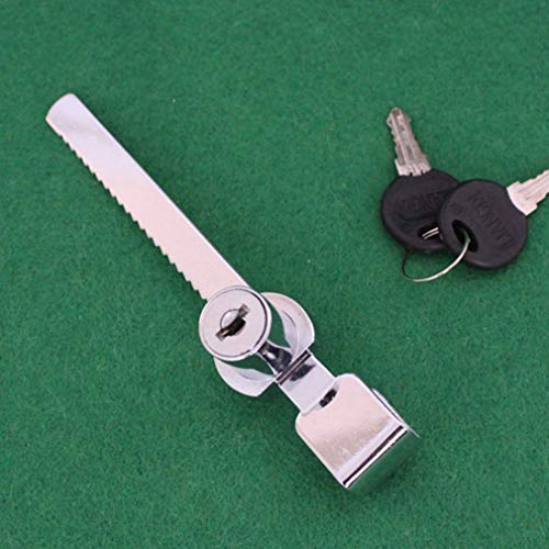 Cabinet Locks,Drawer Lock,Mailbox Lock,Durable Terrarium Showcase Display Cabinet Sliding Glass Door Window Lock with 2 Keys