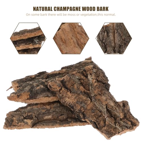 Zerodeko Reptile Cork Bark Decor 10Pc Tree Bark for Reptile Lizard Climbing Turtle Basking Platform Terrarium Decorations 3.93 X 3.54 X 0.19 in for Lizards Spiders Hamster