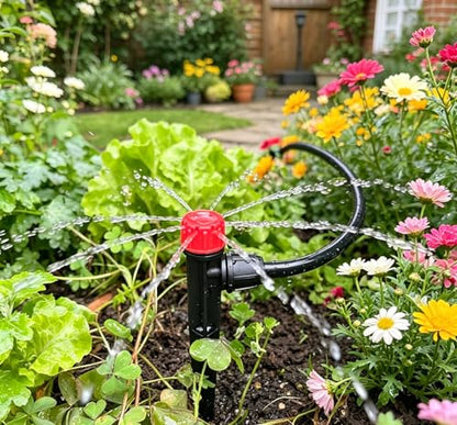1/4" Drip Irrigation Emitters for Garden Irrigation System,30 Pack | 360 Degree Adjustable Irrigation Drippers for 1/4" Irrigation Tubing,Ideal for Flowerbed,Vegetable,Pot Plants Daily Watering - size: 30pcs Irrigation Drippers