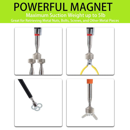 Magnetic Pick Up Tool 10 Pack, Telescopic Magnet Sticks | Extendable Length up to 30 inches, Best Gadgets Gifts for Boyfriend Husband Dad - size: 10 Pack