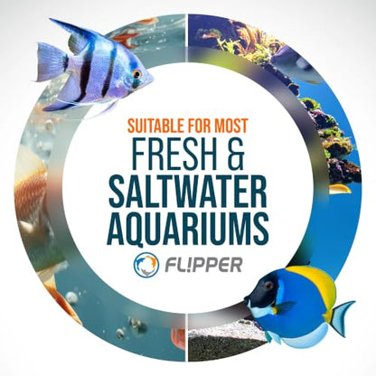 FLIPPER Platinum Hand Algae Scraper – Aquarium Glass and Acrylic Cleaner with Precision Scraper Design, Fish Tank Cleaning Tool for Freshwater & Saltwater Aquariums (28” Rigid Shaft) - size: 28 Inches