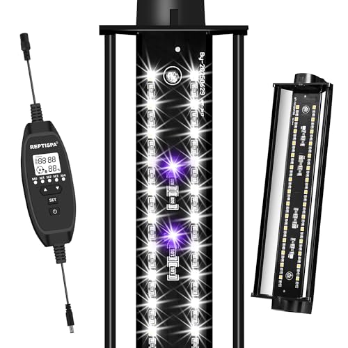 LED UVB Light for Reptiles, 8 Watts, 8-Inch | Aluminum LED Light Fixture, Dimming Controller, 4 UVI Modes, UVA UVB Lamp, For Bearded Dragon Lizard Gecko Snake Turtle - size: 8-INCH